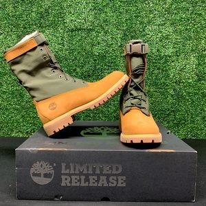 TIMBERLAND- 6IN PREMIUM GTR BOOT - WHEAT/ARMY GREEN (BRAND NEW)